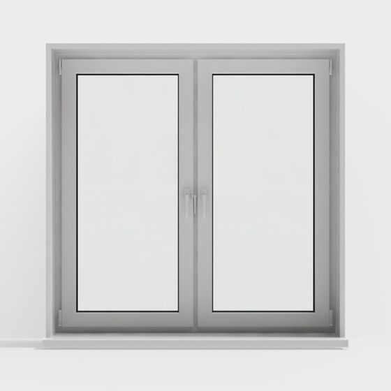 Elegant Double Door 3D model for Modern Architecture