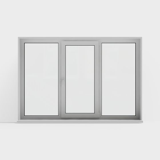 Modern Low-Poly Window 3D model