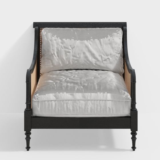 Stylish Retro Sofa 3D Model for Modern Interiors