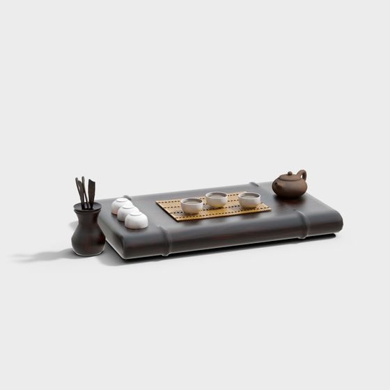 Exquisite Oriental Tea Set 3D model