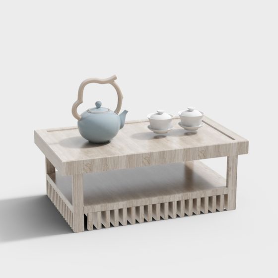 Elegant Low-Poly Coffee Table 3D model