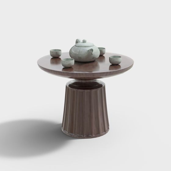 Stylish Low-Polygon Tea Table 3D model for Creative Spaces