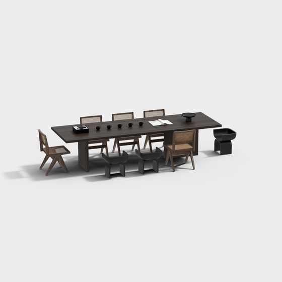 Stunning Conference Table Set 3D model
