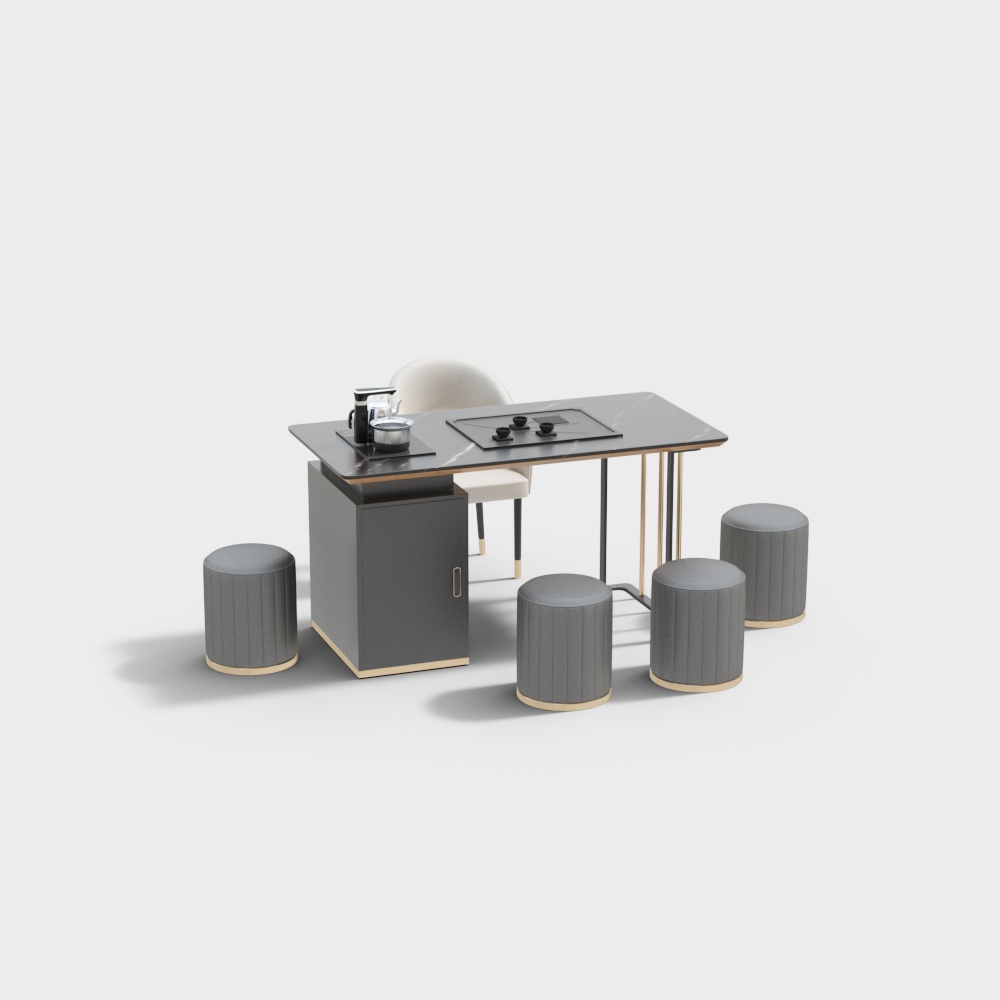 Light luxury tea table and chair combination