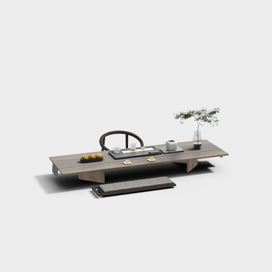 Zen Tea Table 3D model for Modern Interiors