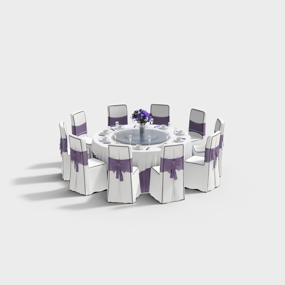 중국 결혼식 테이블과 의자 조합