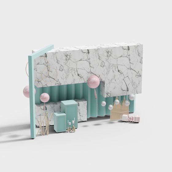 Sophisticated Low Polygon Marble Texture 3D model