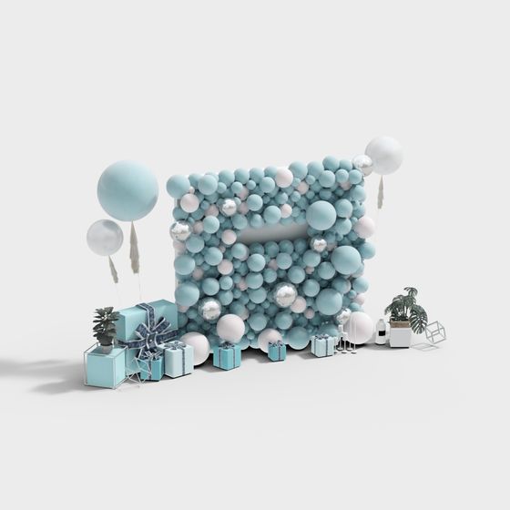 Bubbles Door 3D model for Creative Projects