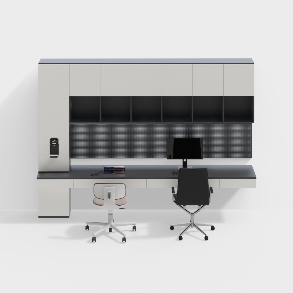 Doble escritorio simple moderno