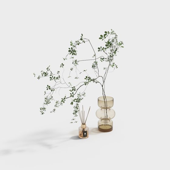 Brown Vase Ornaments 3D Model