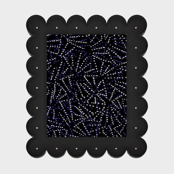 Scallop Edge Frame Low Poly 3D model for Creative Projects