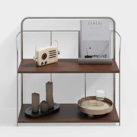 Mid-Century Modern Shelf 3D model