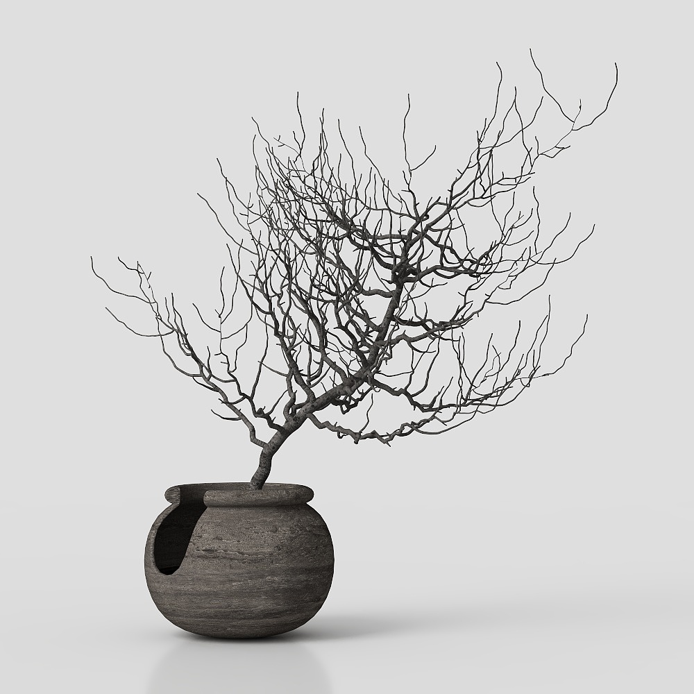 Living room potted plant ornaments