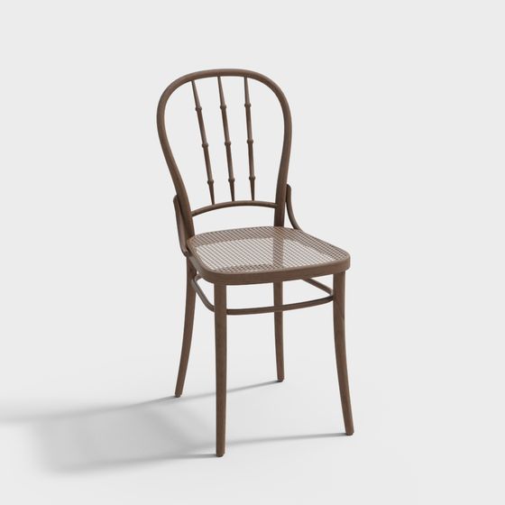 Vintage Wooden Chair 3D model
