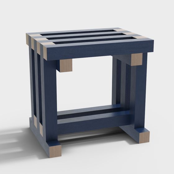 Industrial Style Side Table 3D model