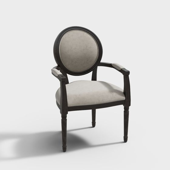 Elegant Vintage Armchair 3D model for Creative Spaces