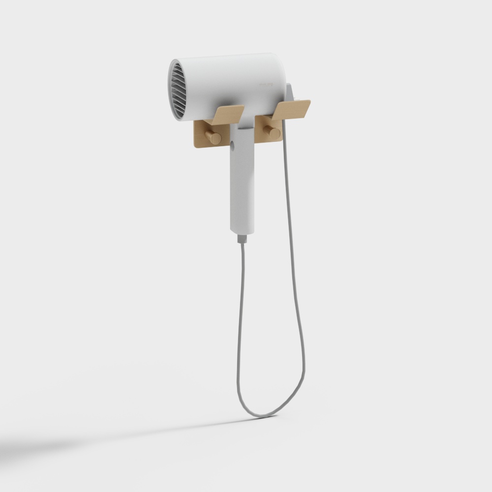 wall mounted hair dryer rack