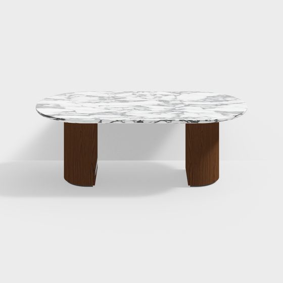 Elegant Marble Dining Table 3D model