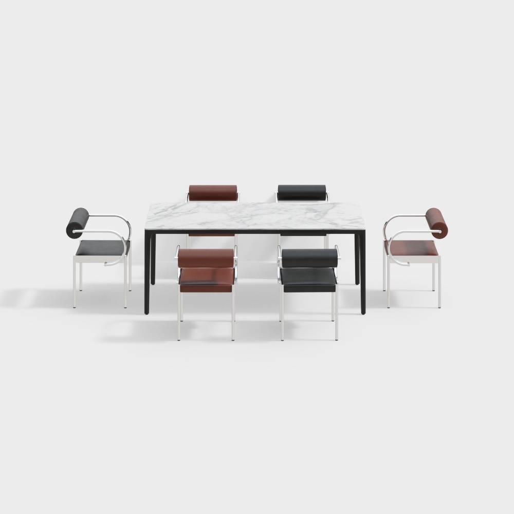 Modern dining table and chair set