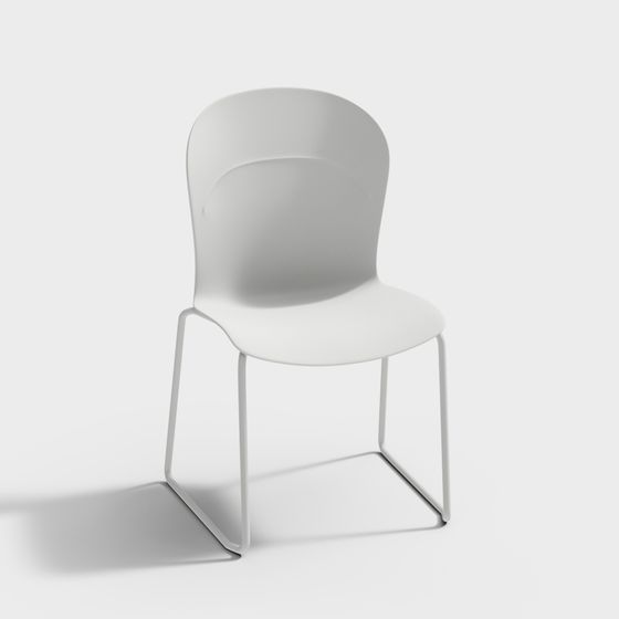 Comfortable Tangjing TJ Office Chair 3D Model in White