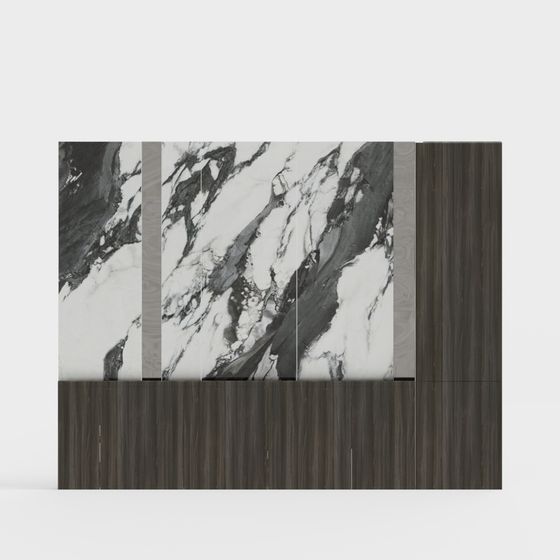 Elegant Marble Partition 3D model