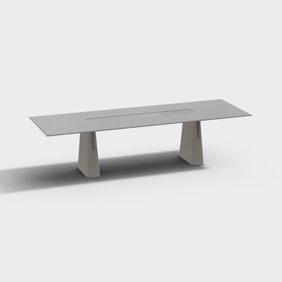 Concrete Meeting Table 3D model