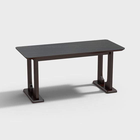 Elegant Minimalist Dining Table 3D model