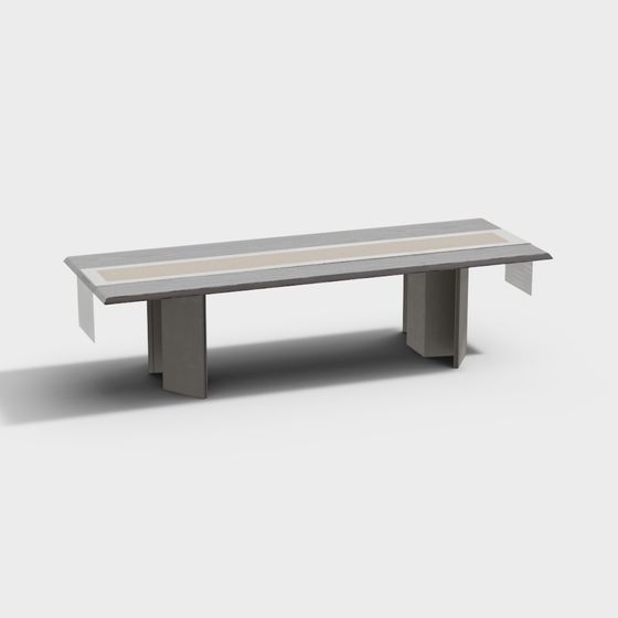 Elegant Minimalist Bench 3D model