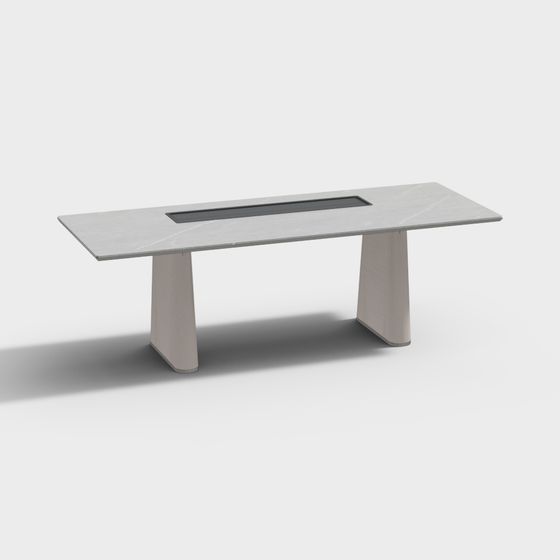 Elegant Minimalist Conference Table 3D model