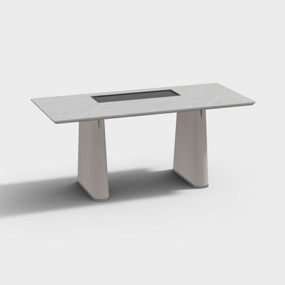 Elegant Low-Poly 3D Model Dining Table