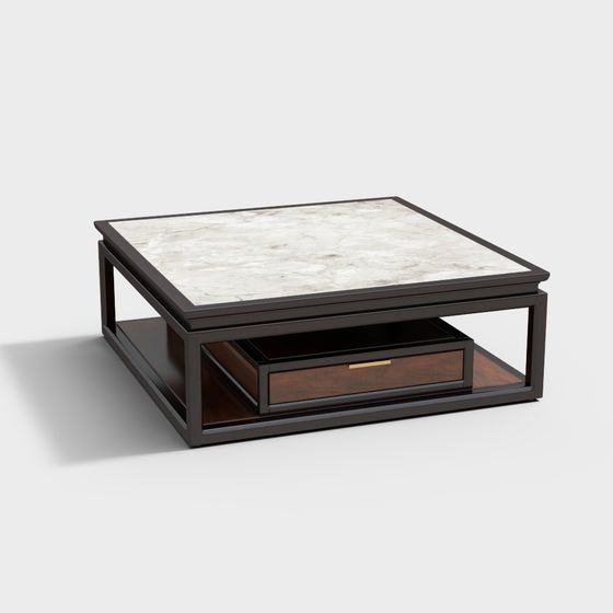 Urban Living Room Marble Coffee Table 3D model