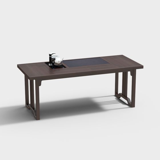 Elegant Low-Polygon Tea Table 3D model