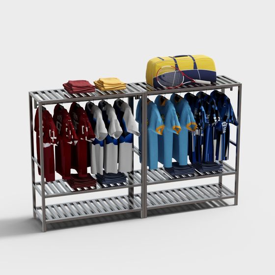 Multipurpose Sports Locker Room 3D model