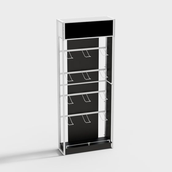 Minimalist Low-Poly Shelf 3D Model