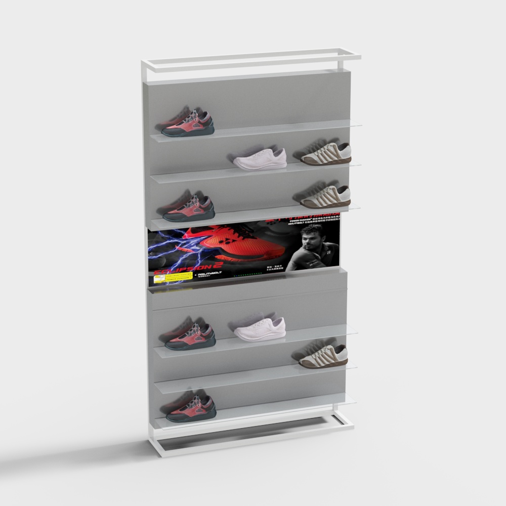 Simple metal sporting goods display stand