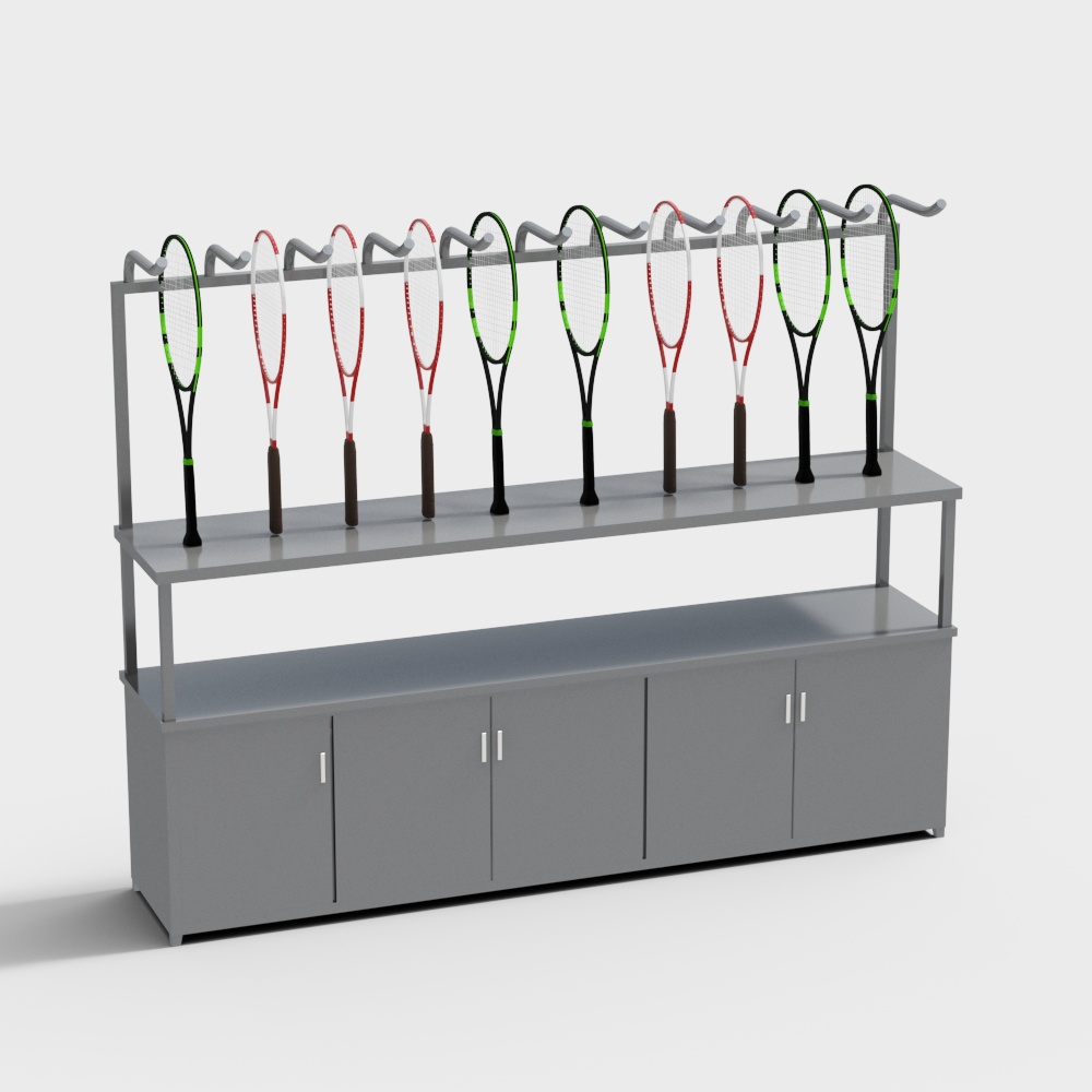 Metal sporting goods display rack