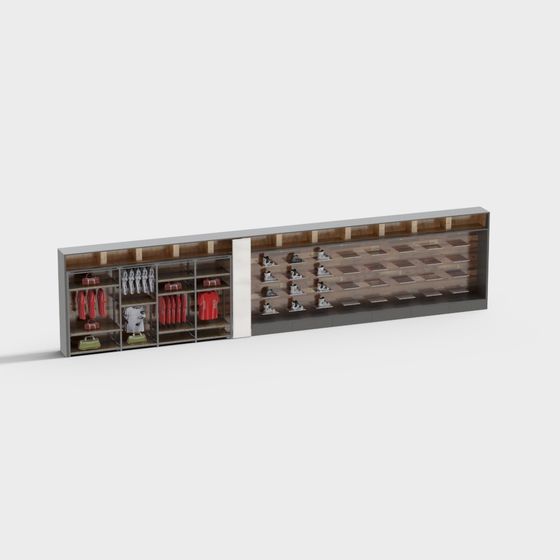 Urban Showcase Low Poly Display Cabinet 3D model