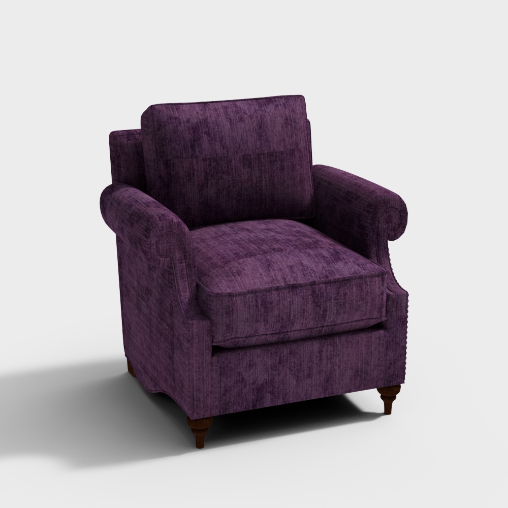 Poltrona in Tessuto/Legno Contemporaneo