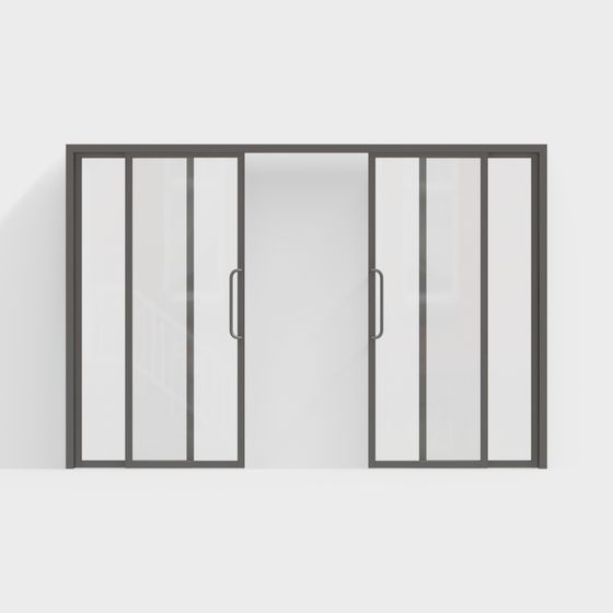 Porte coulissante en verre à quatre battants modernes