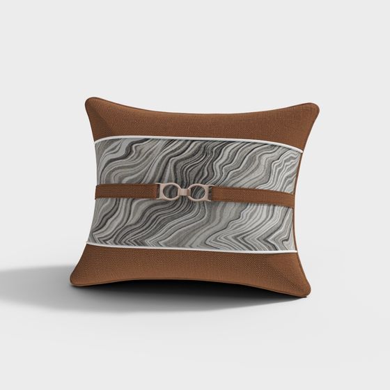 Elegant Low-Polygon Pillow 3D Model