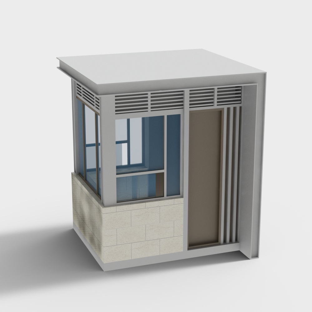 Minimalist Low-Poly Architectural 3D model
