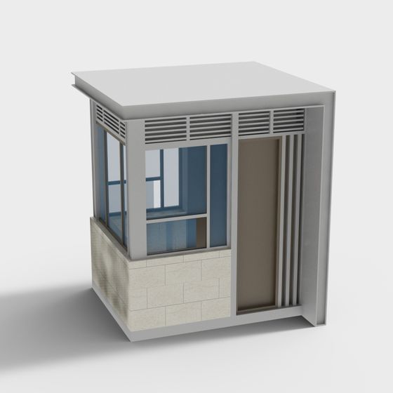 Stylish Low-Polygon Building 3D model for Designers