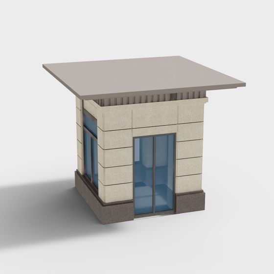 Elegant Small Architectural 3D Model