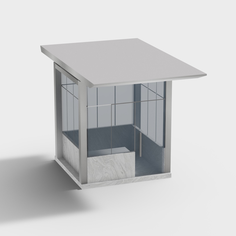 Medium-sized sunshade security booth