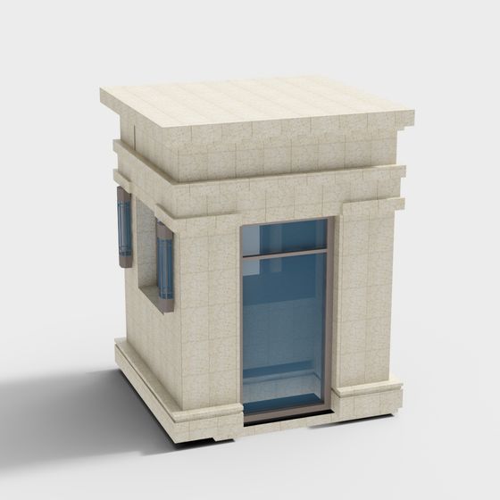 Stylish Low-Polygon Pavilion 3D model