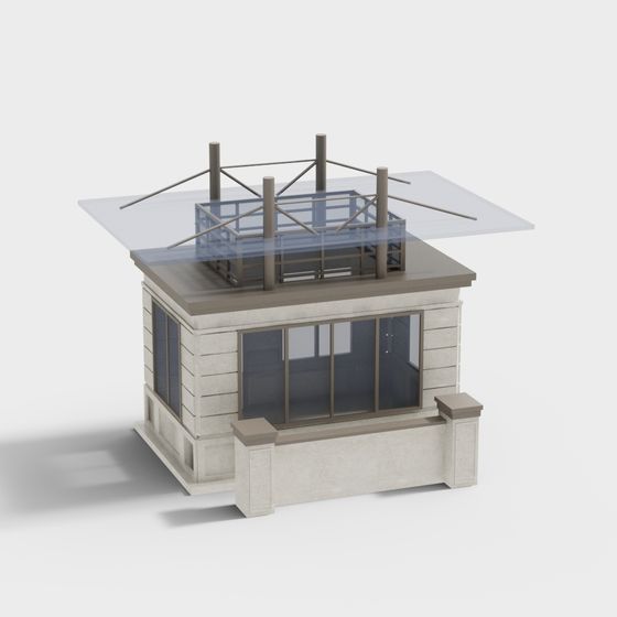 Stylish Rooftop Terrace 3D model