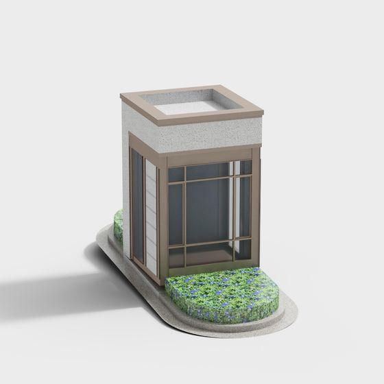 Chic Cabin 3D model for Urban Serenity