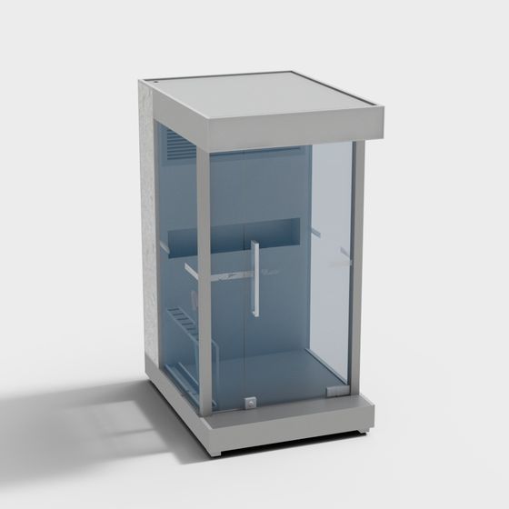 Stylish Low-Poly Elevator 3D model