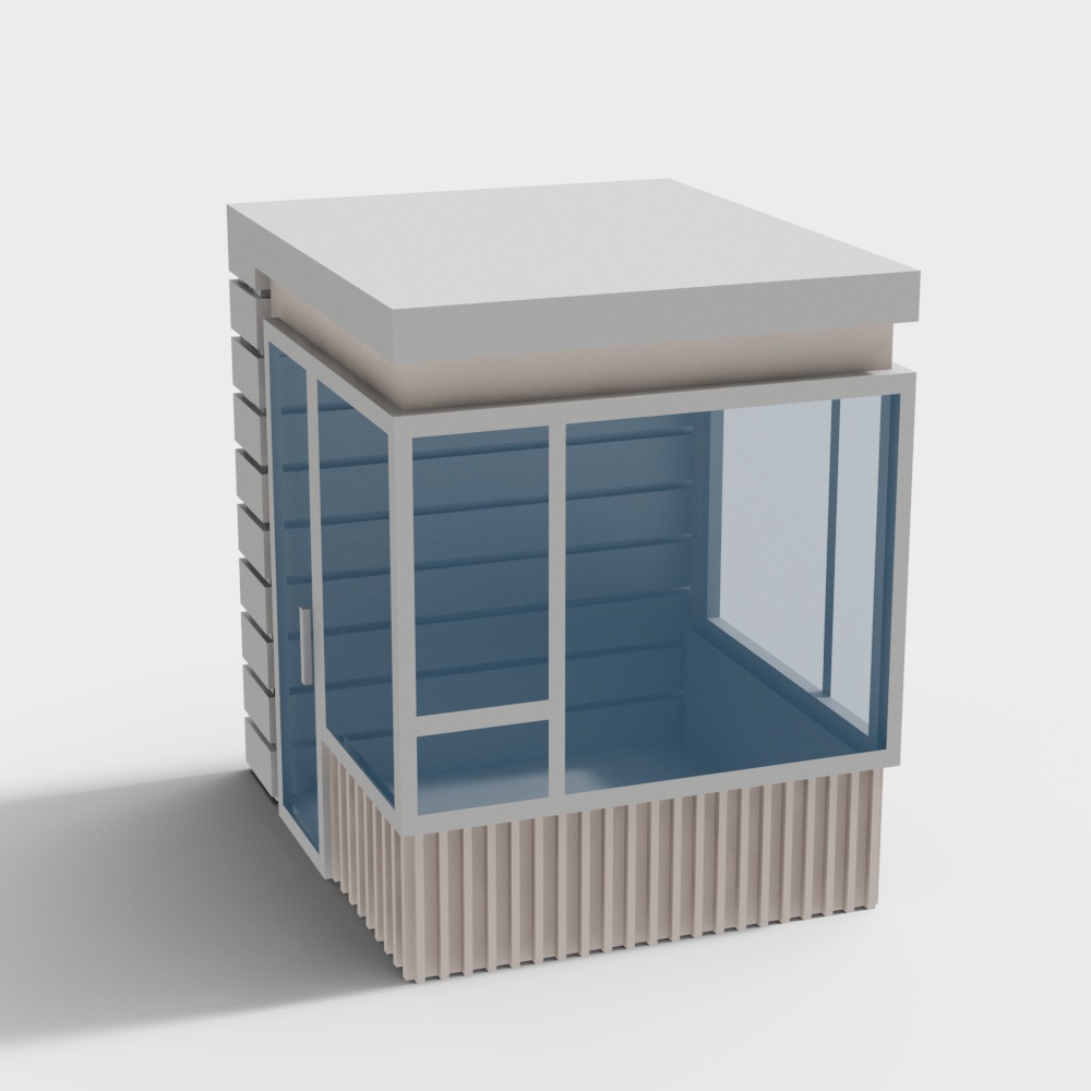 Medium sized grid security booth