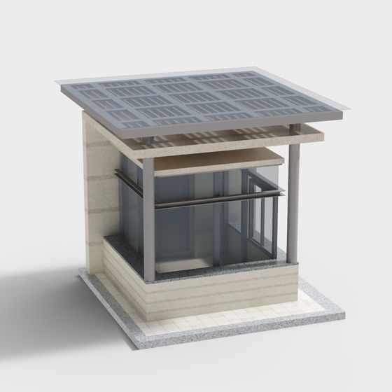 Low-Polygon Architectural Model 3D model